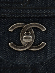 2016 Denim Perfume Pattern Classic Flap Chain Bag Indigo