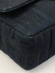 2016 Denim Perfume Pattern Classic Flap Chain Bag Indigo