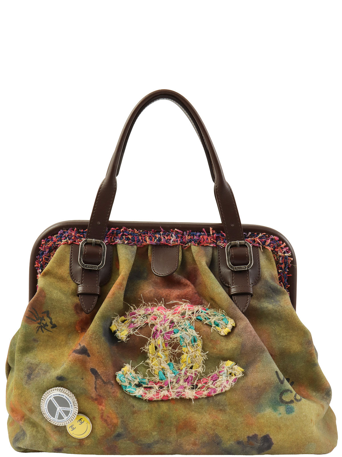 2015涂鸦搭扣手提包 卡其色/多色