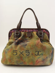 2015涂鸦搭扣手提包 卡其色/多色