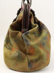 2015涂鸦搭扣手提包 卡其色/多色