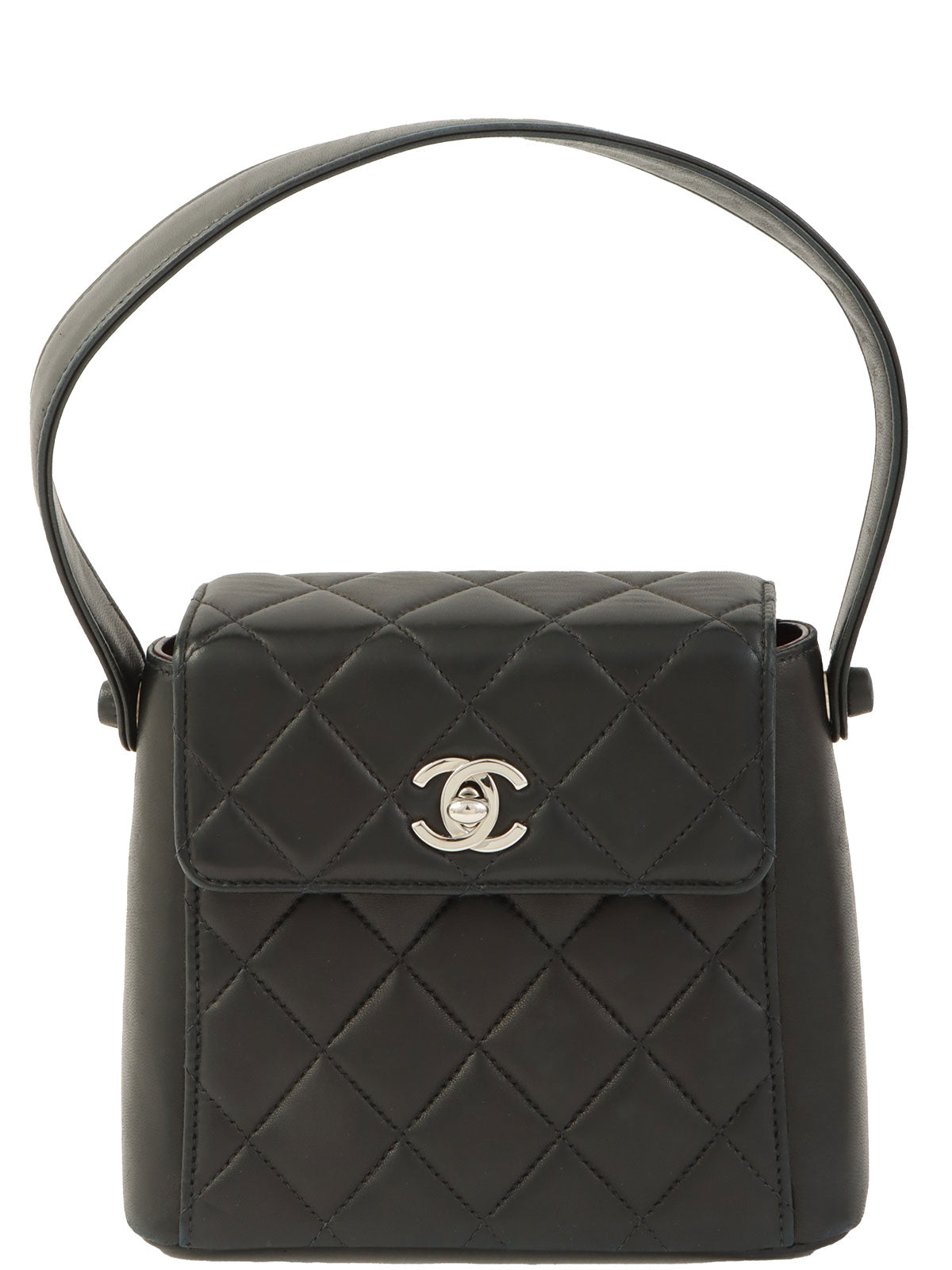 1998年頃製 CCマークプレートハンドバッグ ブラック