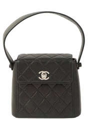 1998年頃製 CCマークプレートハンドバッグ ブラック