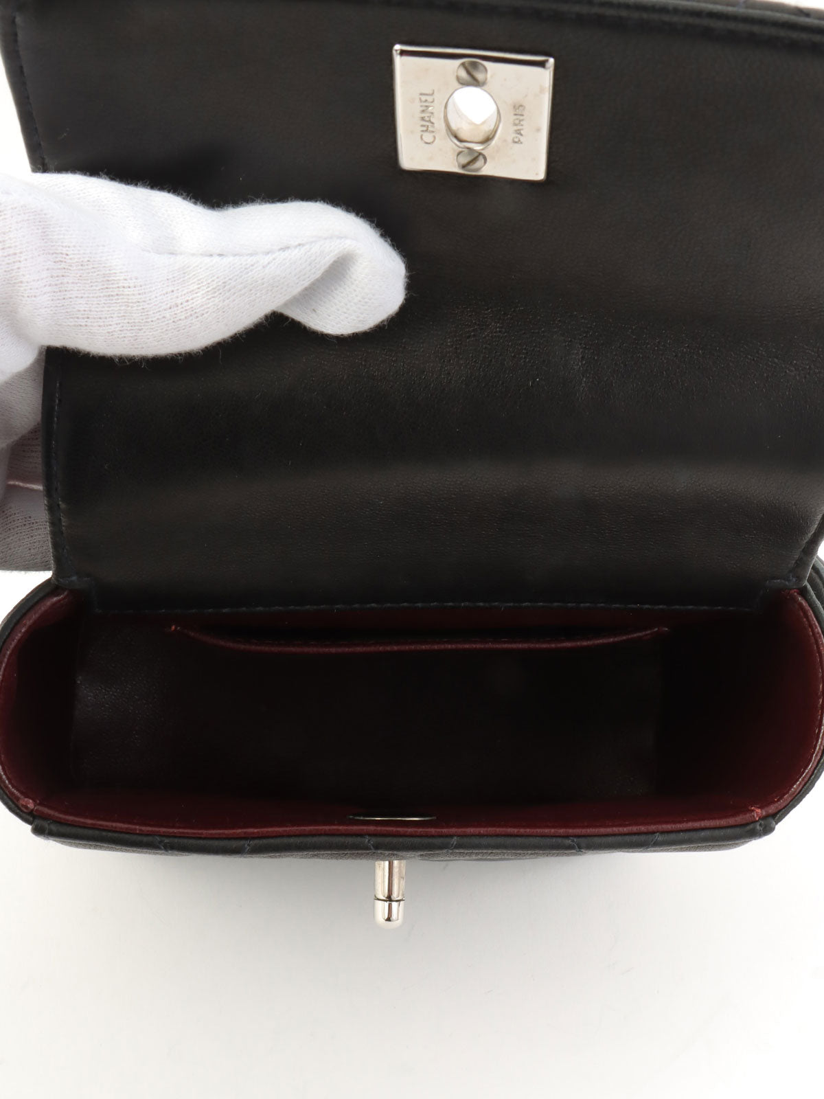 1998年頃製 CCマークプレートハンドバッグ ブラック