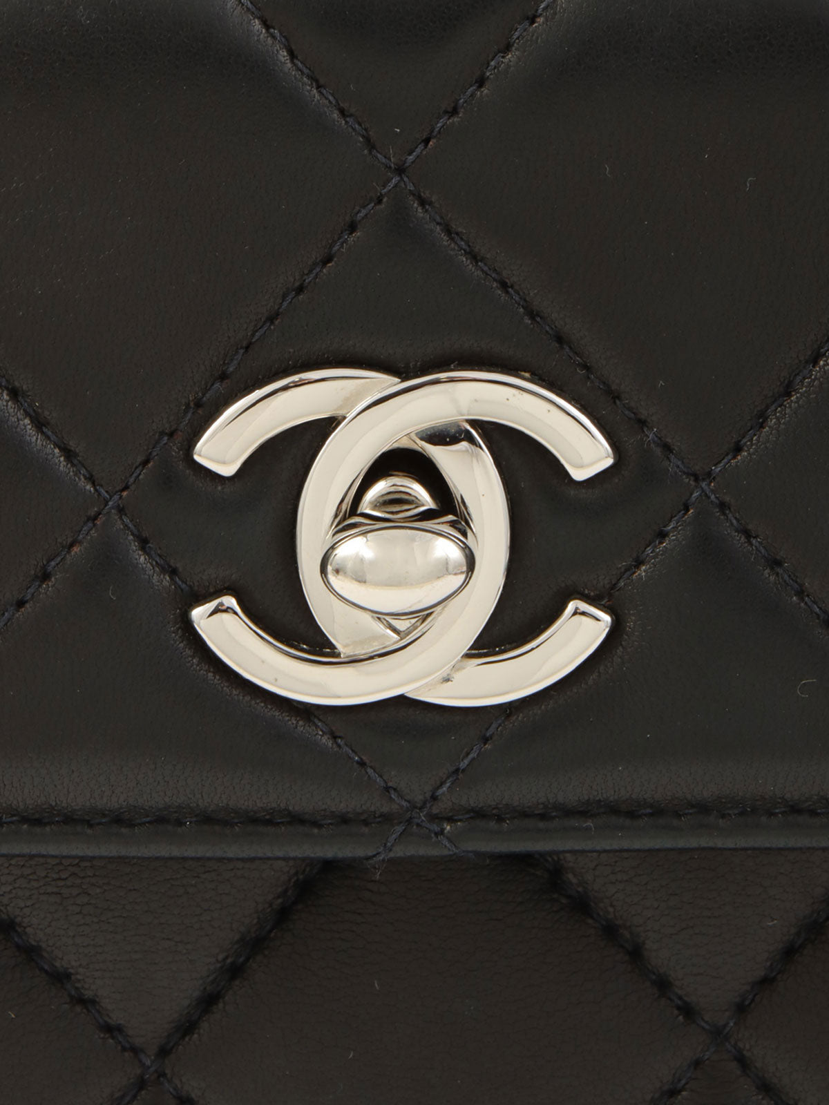 1998年頃製 CCマークプレートハンドバッグ ブラック