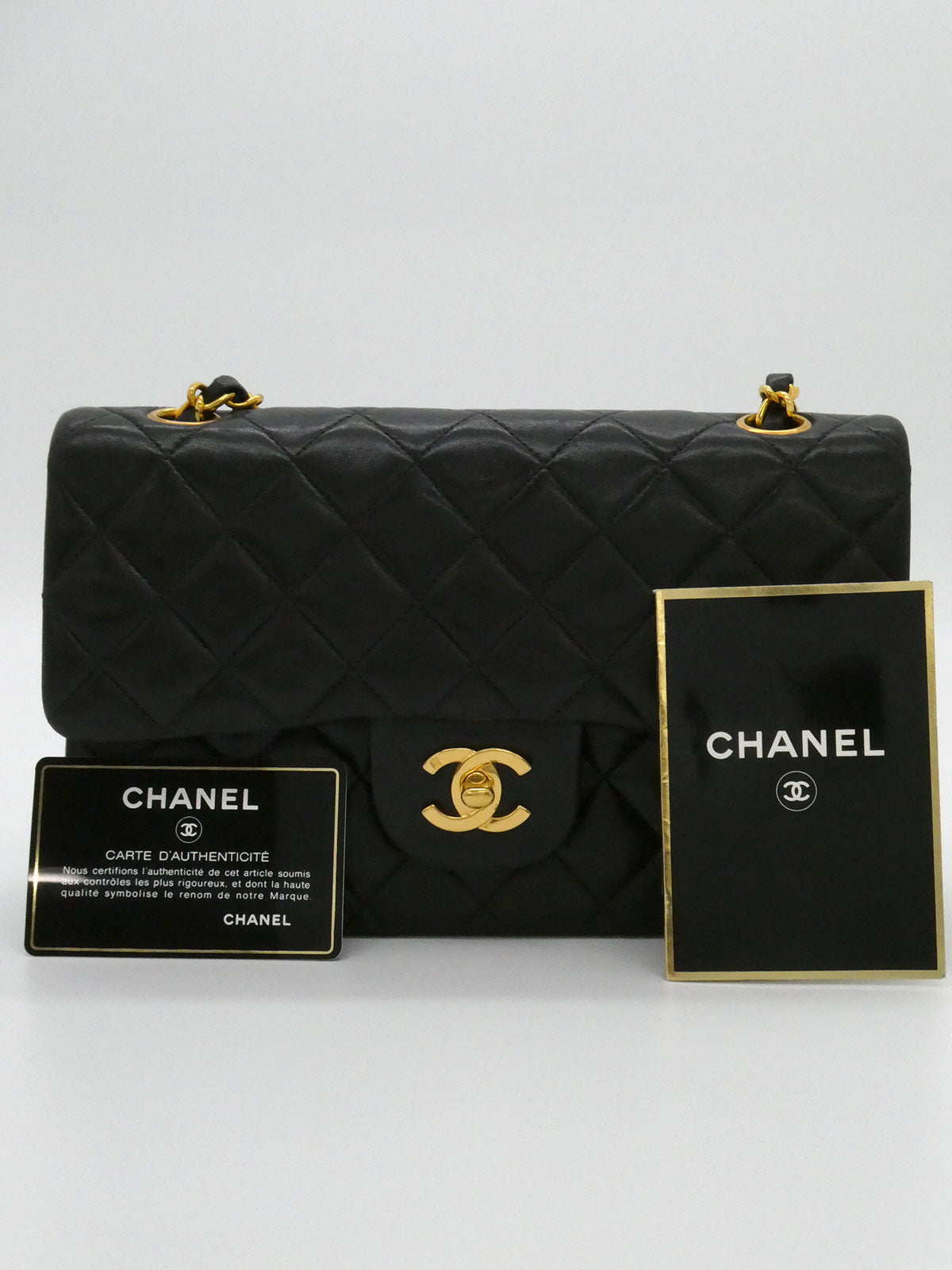 1995年頃製 クラシックフラップチェーンバッグ23cm ブラック