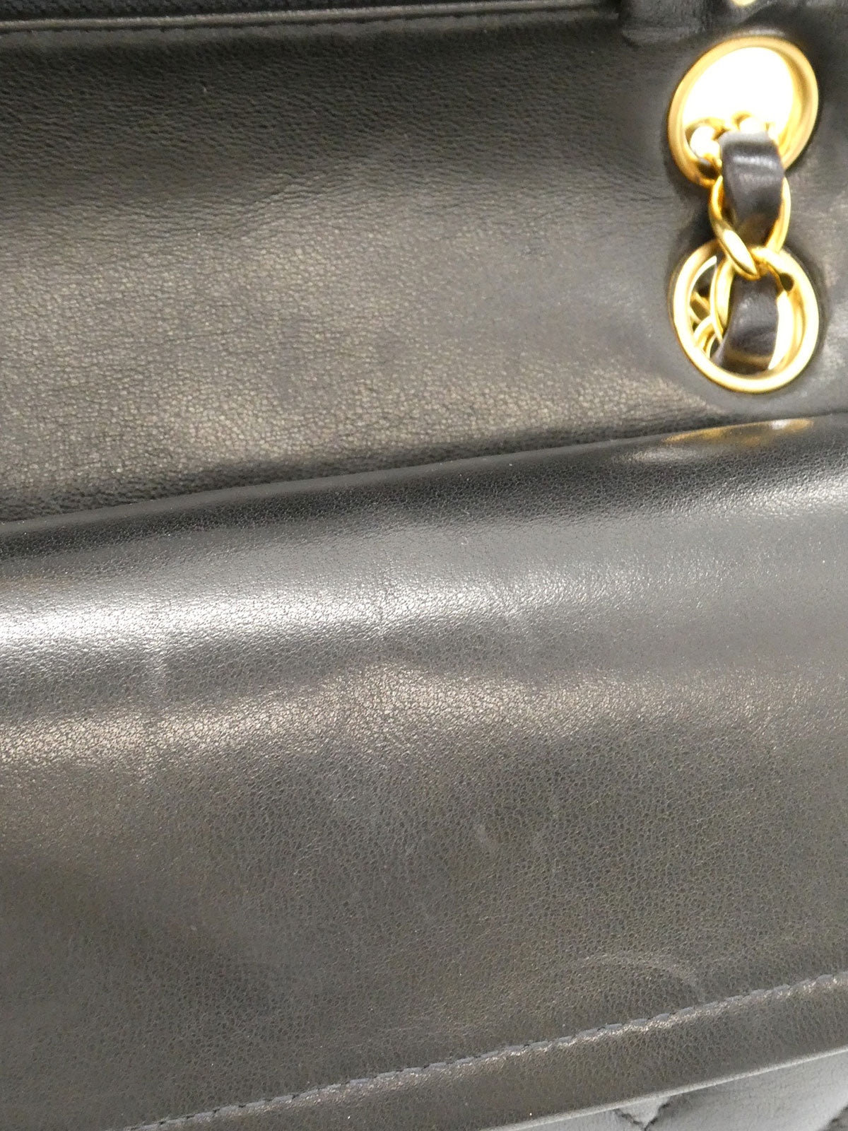 1995年頃製 クラシックフラップチェーンバッグ23cm ブラック