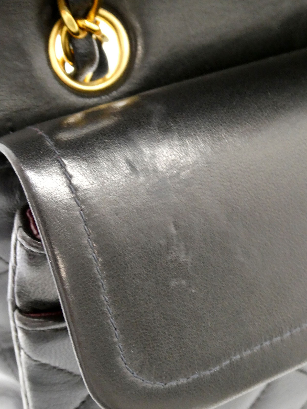 1995年頃製 クラシックフラップチェーンバッグ23cm ブラック