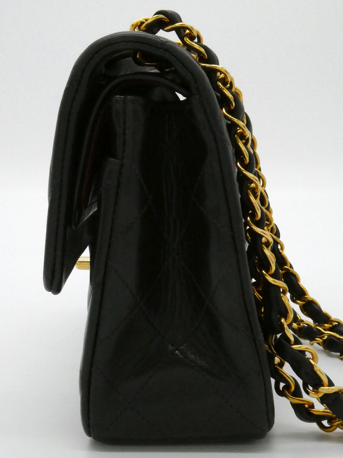 1995年頃製 クラシックフラップチェーンバッグ23cm ブラック