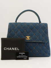 1997 Denim CC Turnlock Handbag, Blue