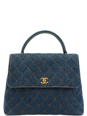 1997 Denim CC Turnlock Handbag, Blue