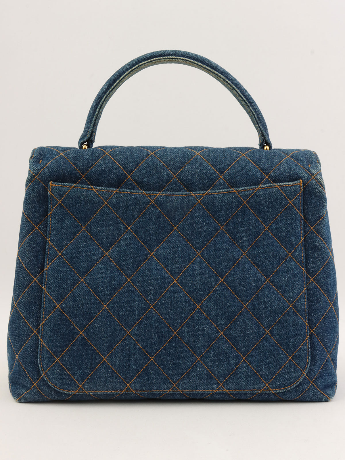 1997 Denim CC Turnlock Handbag, Blue