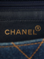 1997 Denim CC Turnlock Handbag, Blue