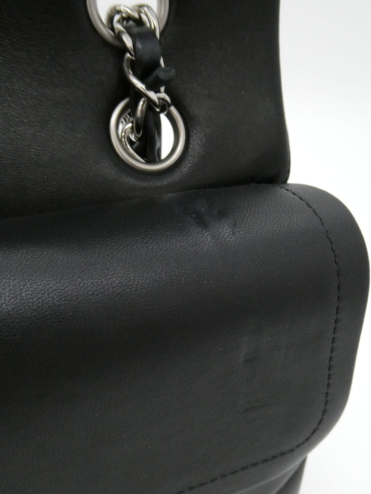 2014年頃製 クラシックフラップチェーンバッグ25cm ブラック