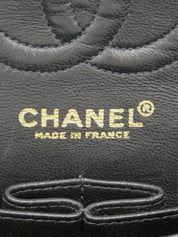 2001 Caviar Skin Classic Flap Chain Bag 23cm Black