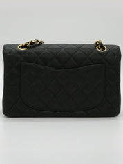 2001年頃製 キャビアスキンクラシックフラップチェーンバッグ23cm ブラック