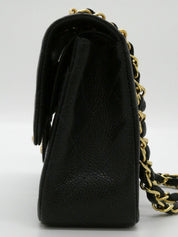 2001年頃製 キャビアスキンクラシックフラップチェーンバッグ23cm ブラック