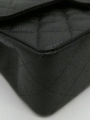 2001 Caviar Skin Classic Flap Chain Bag 23cm Black