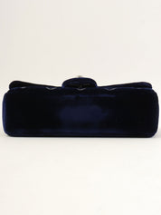 2004 Velvet Chain Design CC Turnlock Shoulder Bag Mini Navy