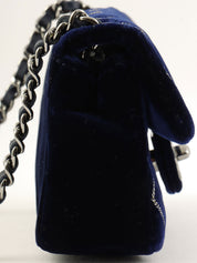 2004 Velvet Chain Design CC Turnlock Shoulder Bag Mini Navy