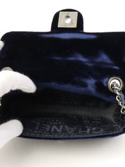2004 Velvet Chain Design CC Turnlock Shoulder Bag Mini Navy