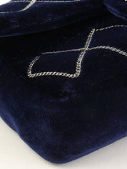 2004 Velvet Chain Design CC Turnlock Shoulder Bag Mini Navy