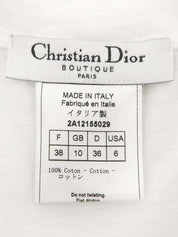 白色/多色动物纹短袖上衣