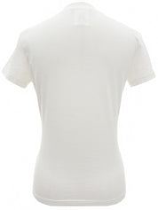 白色/多色动物纹短袖上衣