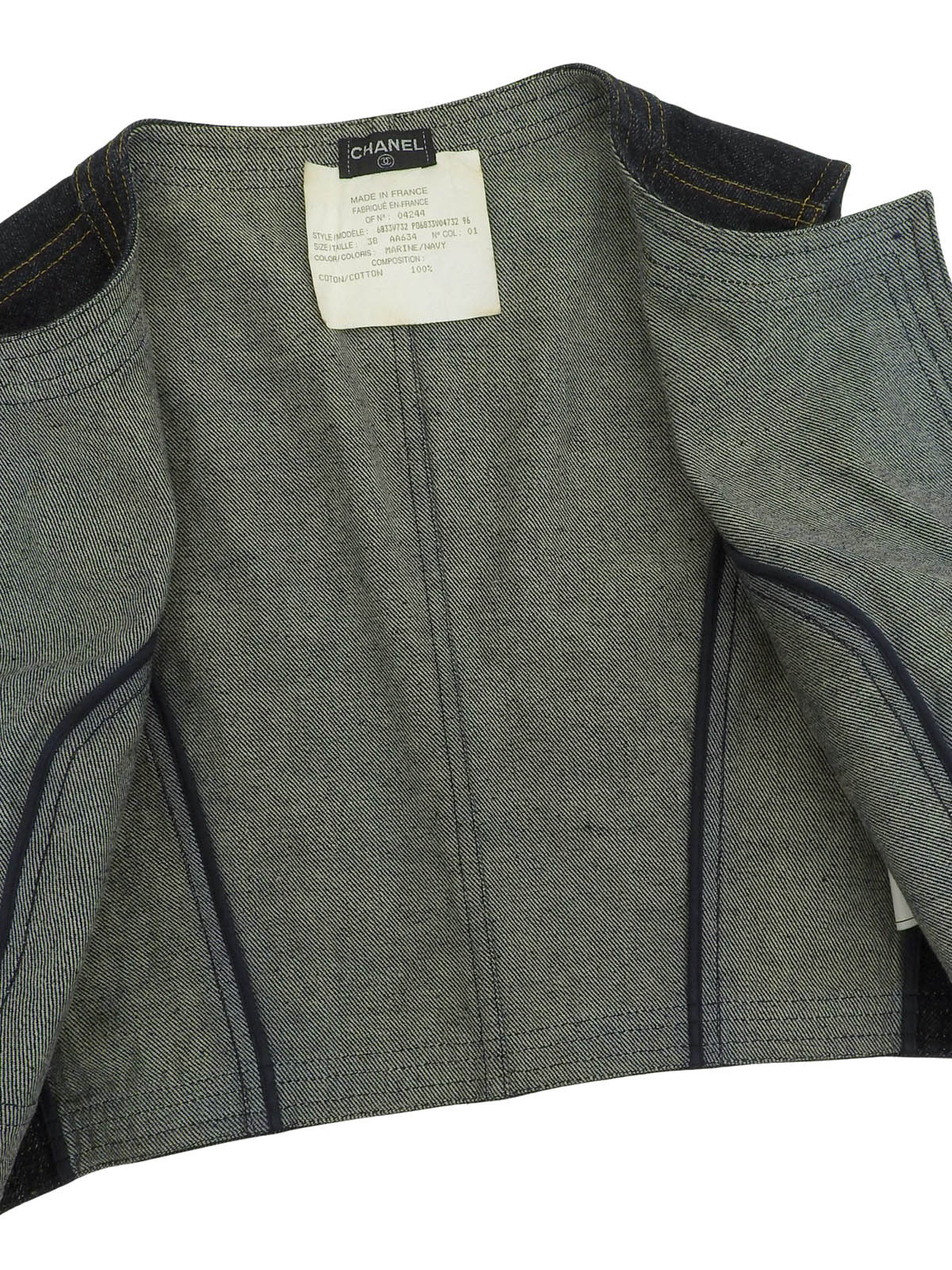 デニムCCマークボタンベスト インディゴ