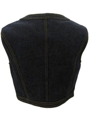 デニムCCマークボタンベスト インディゴ