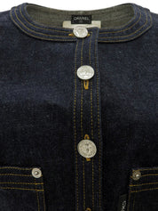 デニムCCマークボタンベスト インディゴ