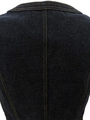 Denim CC Mark Button Vest Indigo