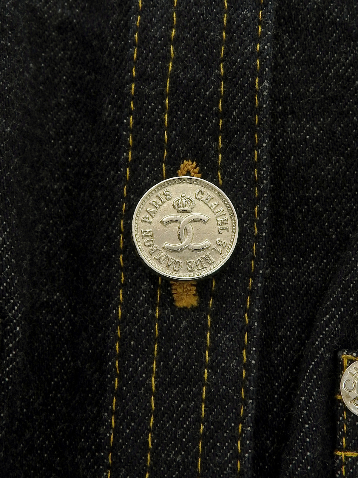 デニムCCマークボタンベスト インディゴ