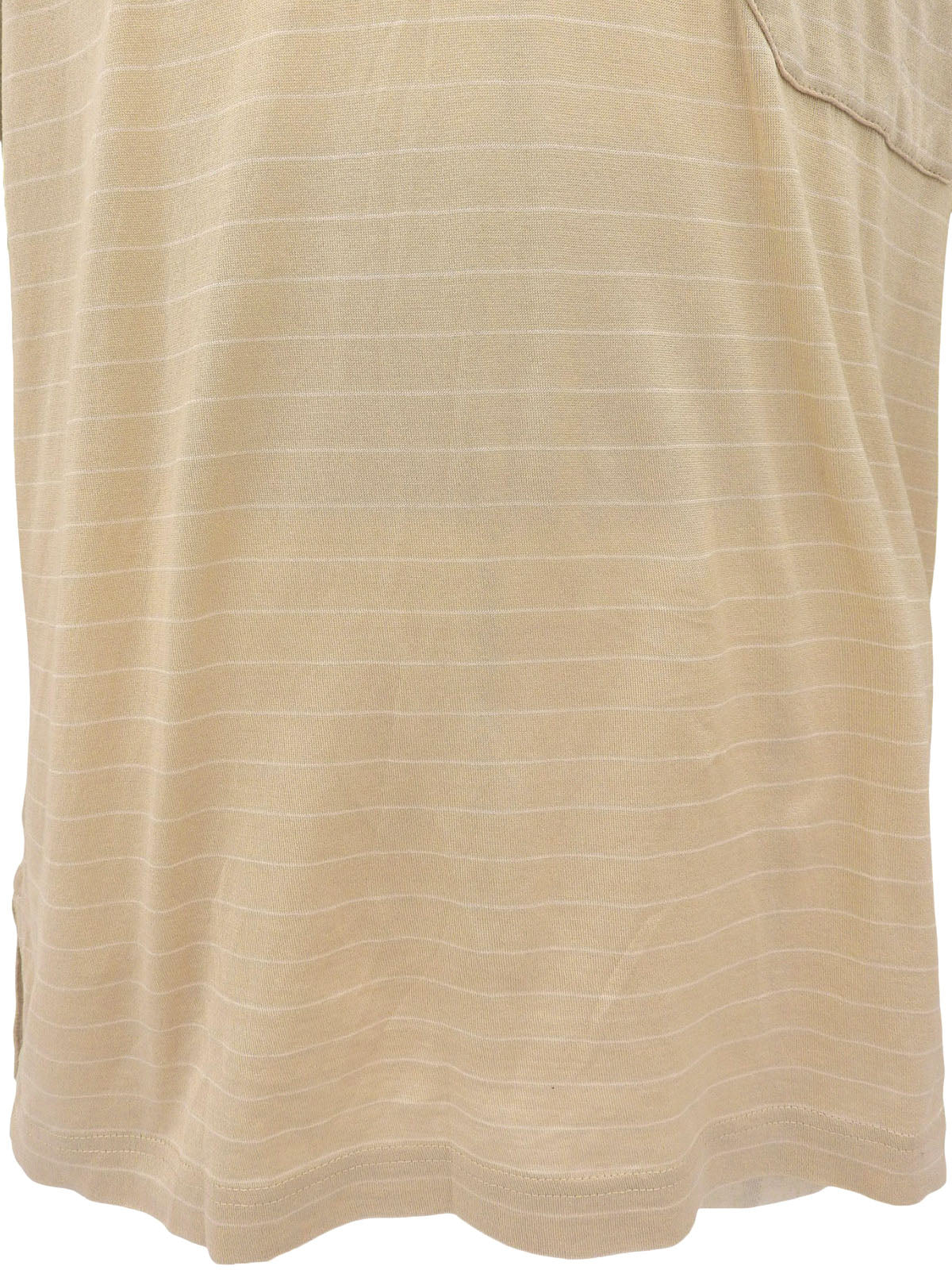 Border Pattern H Logo Embroidered Polo Shirt Beige