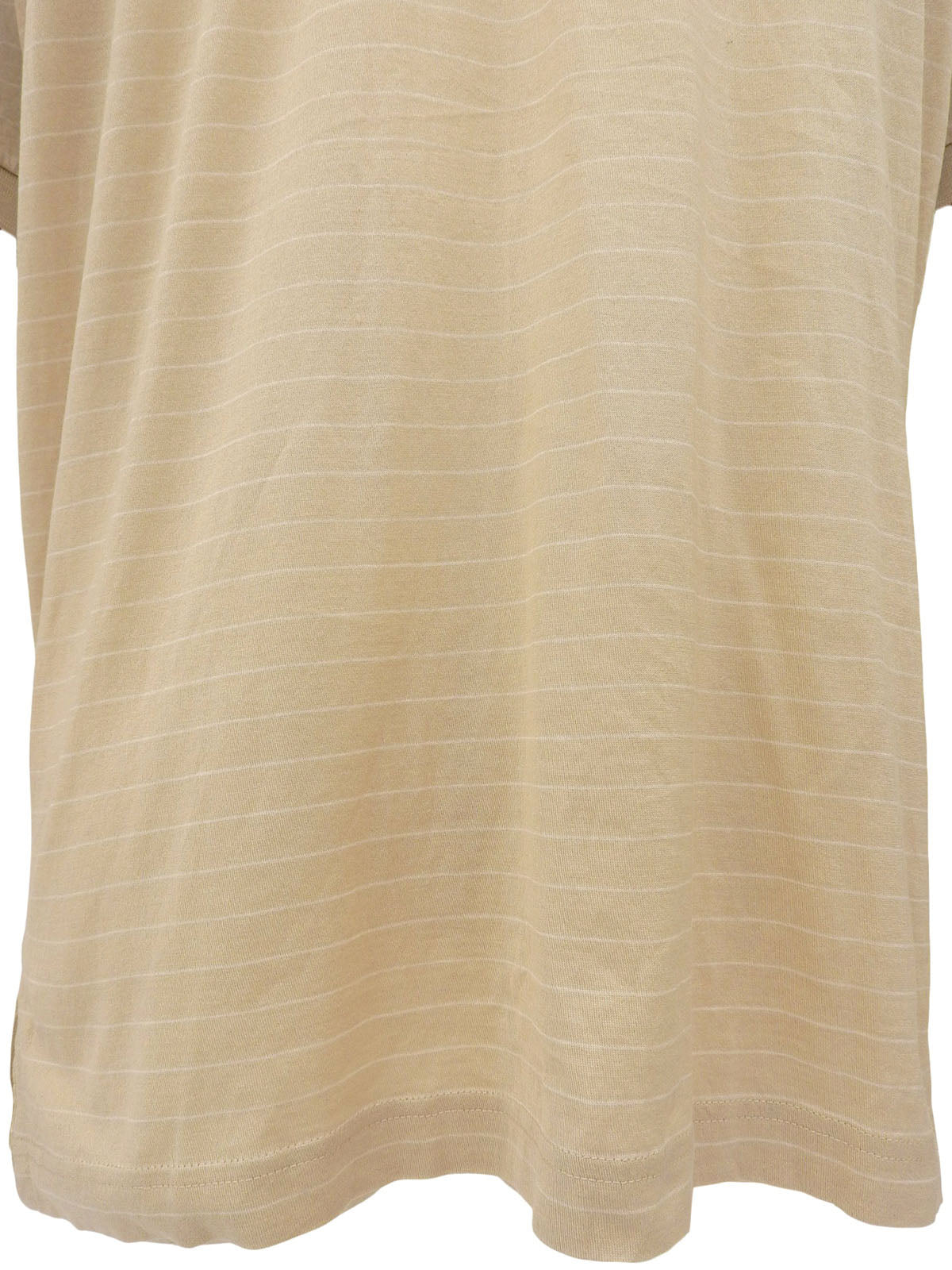 Border Pattern H Logo Embroidered Polo Shirt Beige