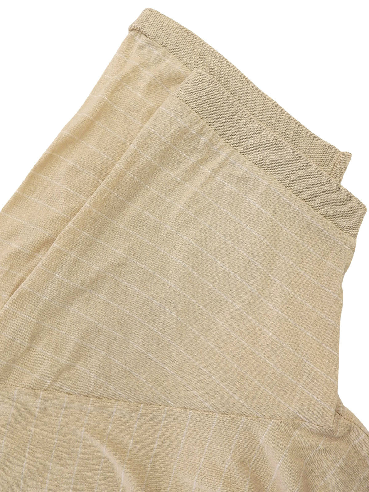 ボーダーパターンHロゴ刺繍ポロシャツ ベージュ