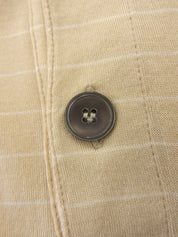 ボーダーパターンHロゴ刺繍ポロシャツ #Mens's M べージュ