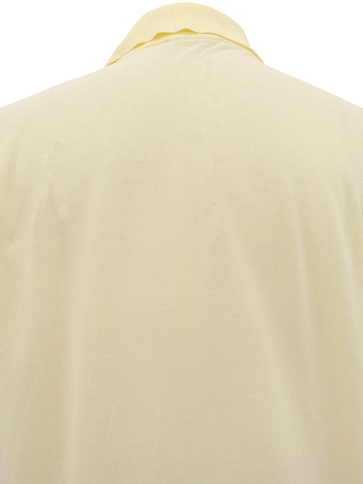 H logo embroidered polo shirt cream yellow
