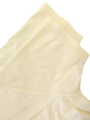 H logo embroidered polo shirt cream yellow