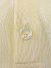 H logo embroidered polo shirt cream yellow