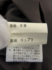 Dark brown leather tailored jacket