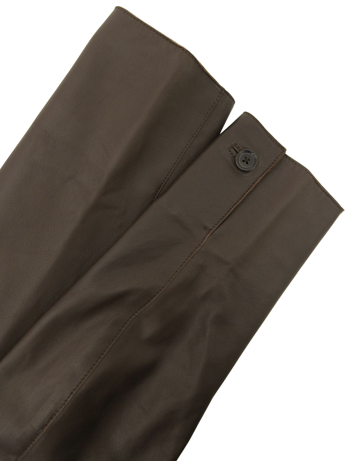 Dark brown leather tailored jacket