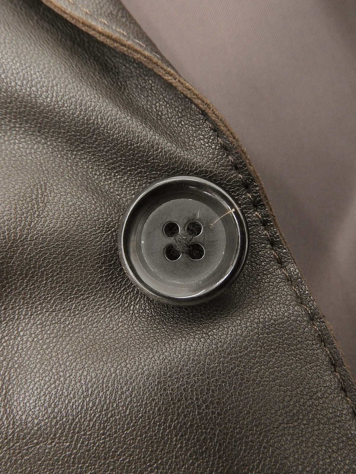 Dark brown leather tailored jacket