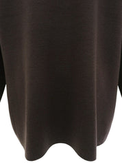 Multi-print Long Sleeve Knit Polo Shirt #XL Brown/Yellow