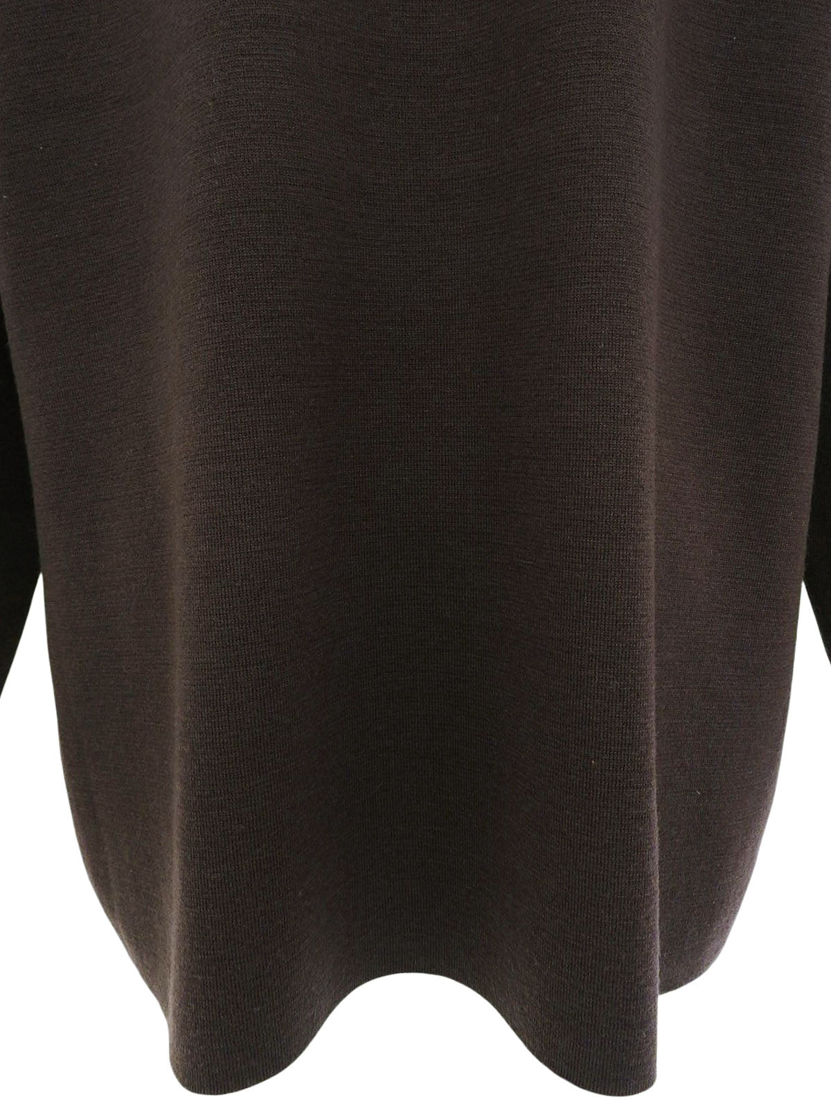 マルチプリント長袖ニットポロシャツ ブラウン/イエロー