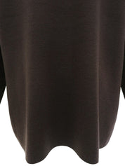 マルチプリント長袖ニットポロシャツ ブラウン/イエロー