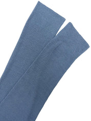 CC mark button design long sleeve top in blue/multi