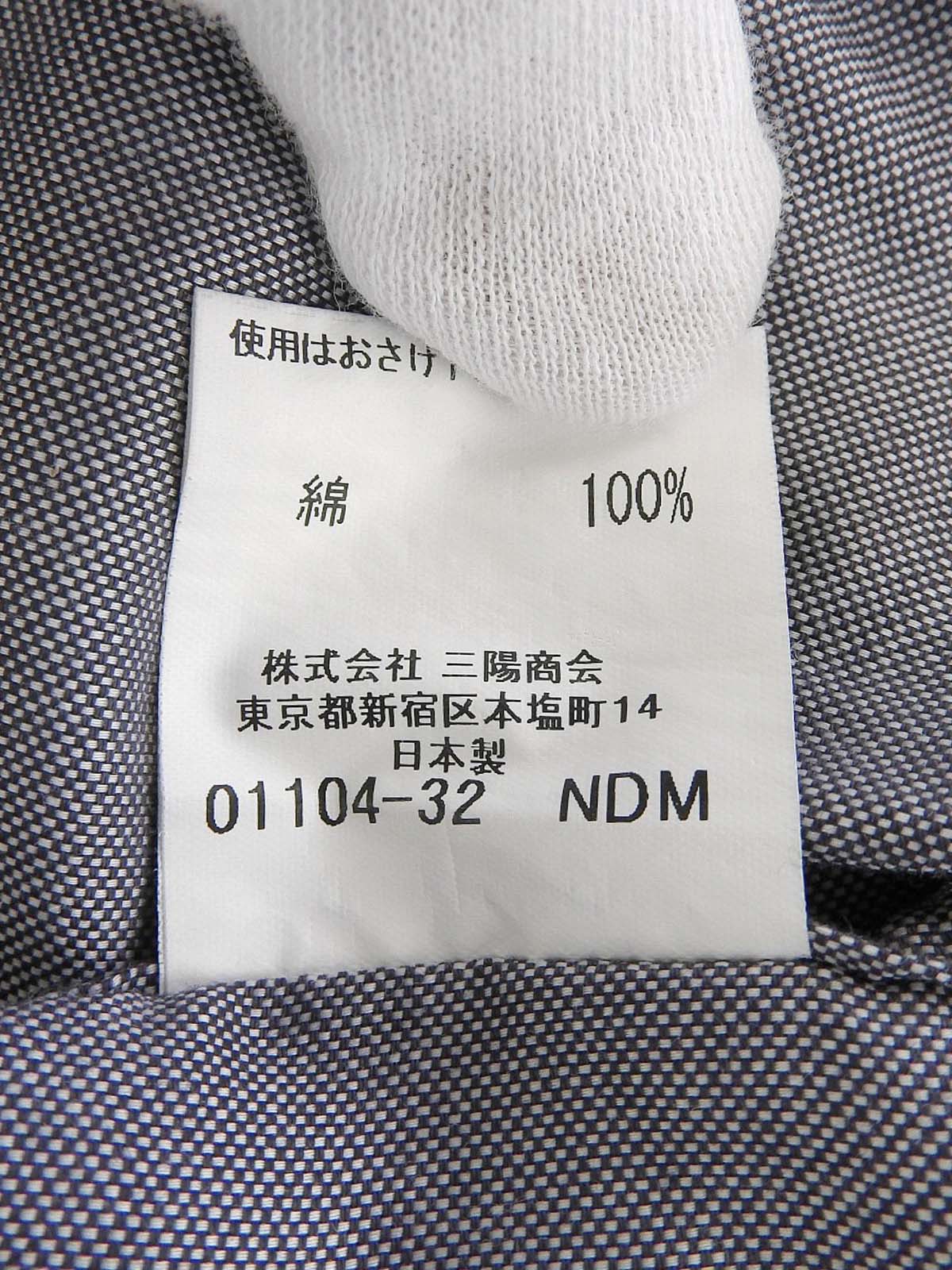 Logo embroidered long sleeve shirt in grey