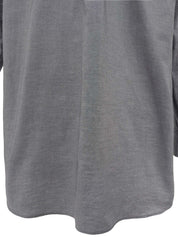 Logo embroidered long sleeve shirt in grey