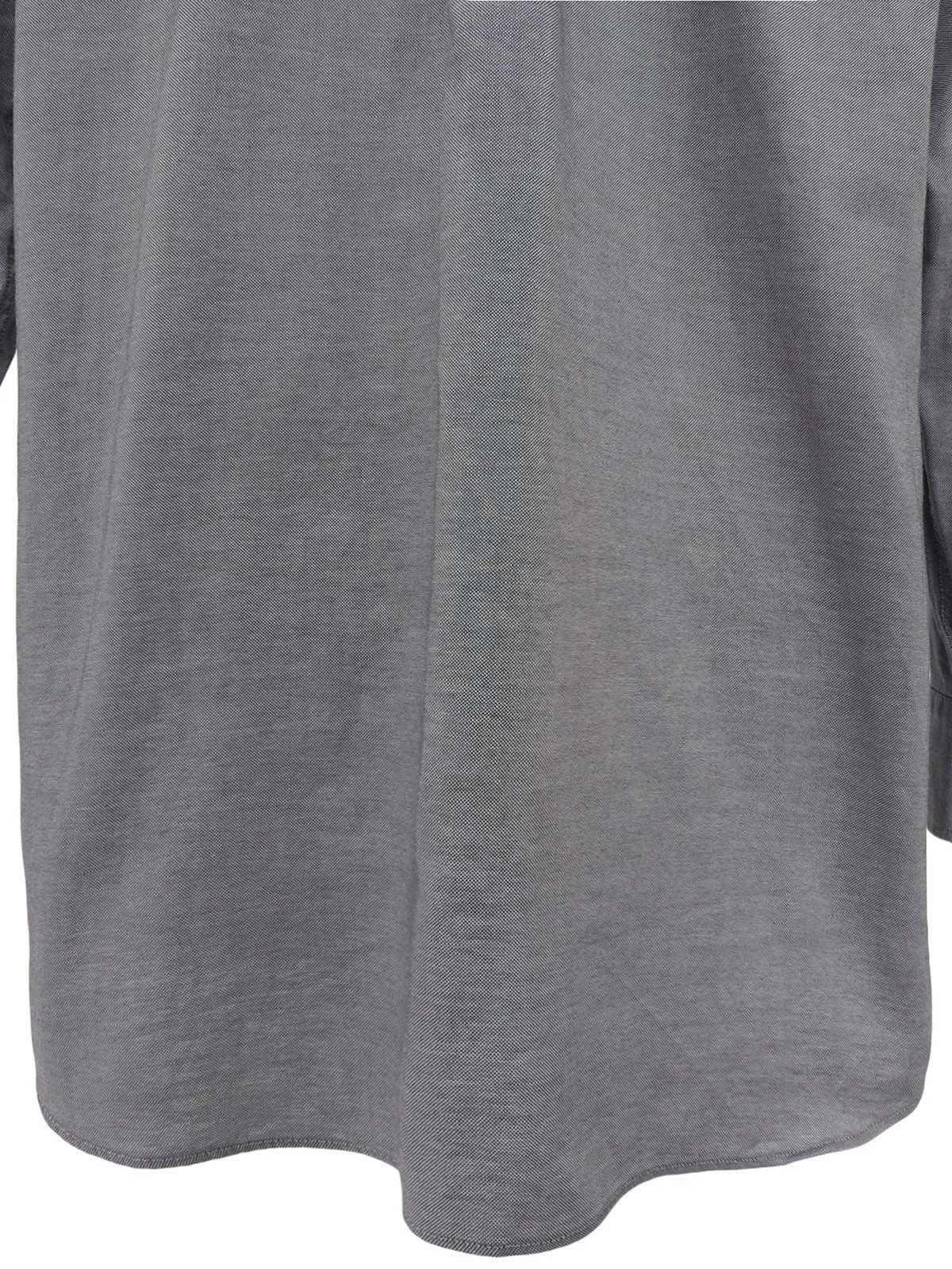 ロゴ刺繍長袖シャツ #Men's M グレー